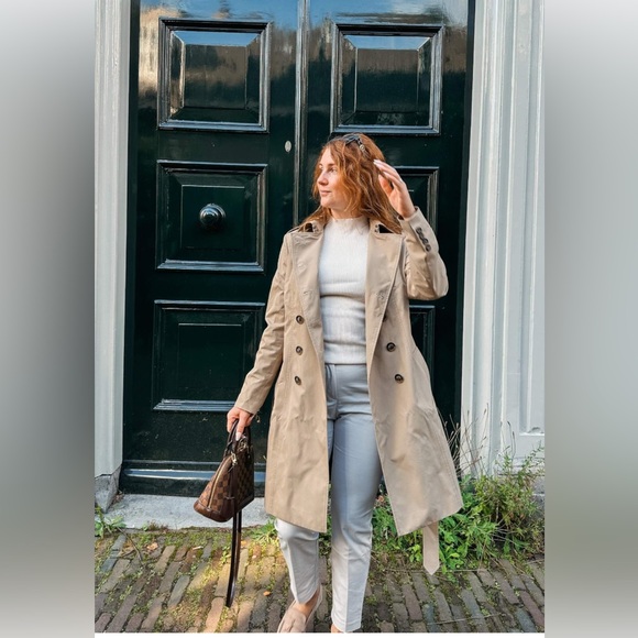 Style & Co. Jackets & Blazers - Style & Co. Beige Women's Trench Coat